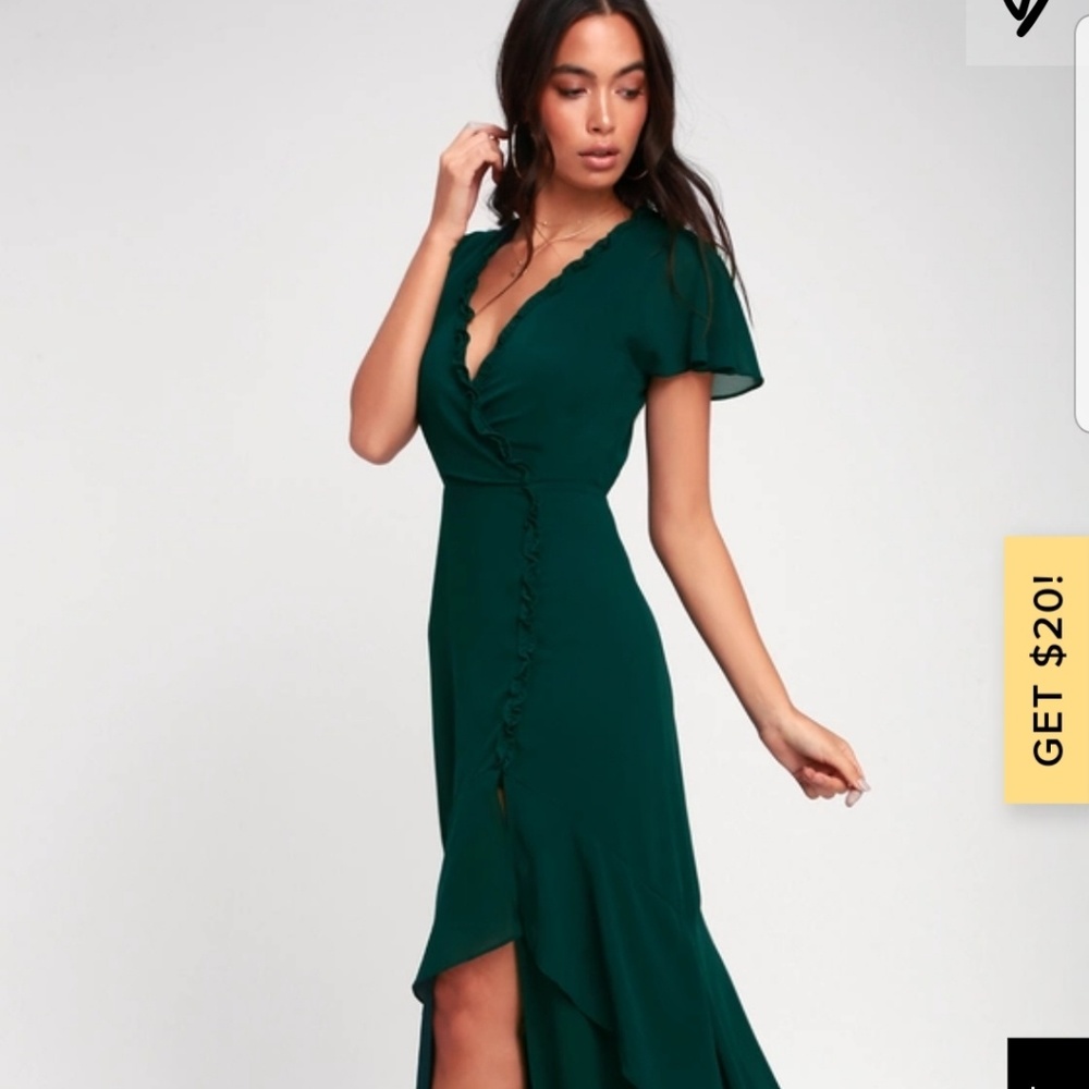 Hunter green lululs dress